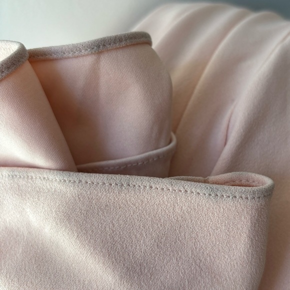 BETSY & ADAM Ruffled Slitted Cap Sleeve Asymmetrical Neckline Maxi Gown Dress - Picture 10 of 11